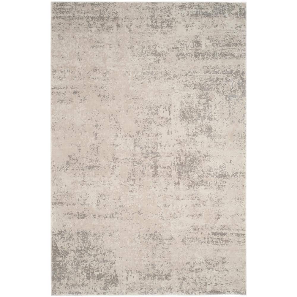 Princeton 59" x 5" Gray Rectangular Viscose Area Rug