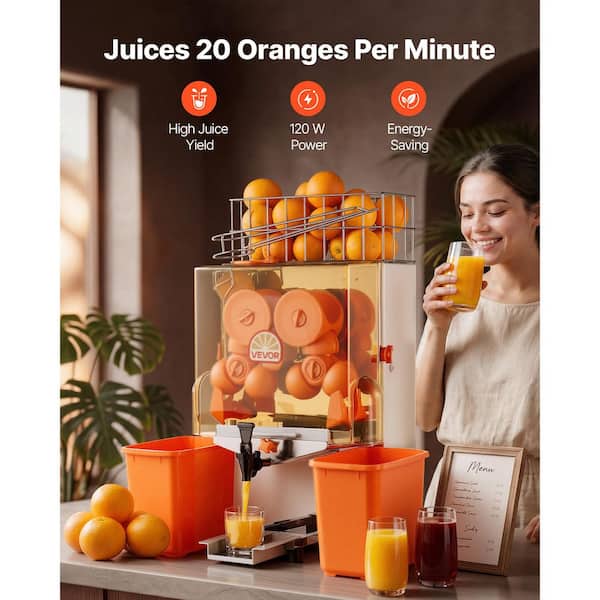 VEVOR Commercial Orange Juicer Machine 120W Electric Orange Juice