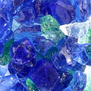 10 lbs. Recycled Fire Pit Fire Glass in Pacific Blend