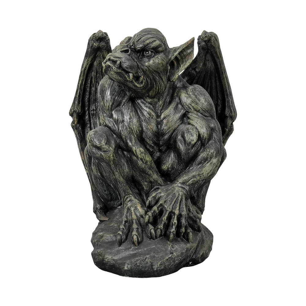 "23.2"" Concrete Sitting Guardian Sculpture -Large Silas The Sentry Gargoyle Gothic Statues for Garden, Lawn, Yard, Patio" price history on PriceWatchPro