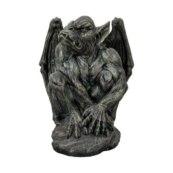 Large guardian gargoyle sculpture Cement gatekeeper store ornament Garden gargoyle statue Concrete winged gargoyle Gothic gargoyle figurine