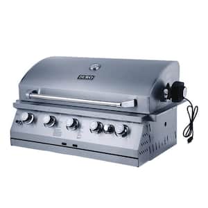 36 in. 5-Burner Built-In Gas Grill with Rotisserie Burner