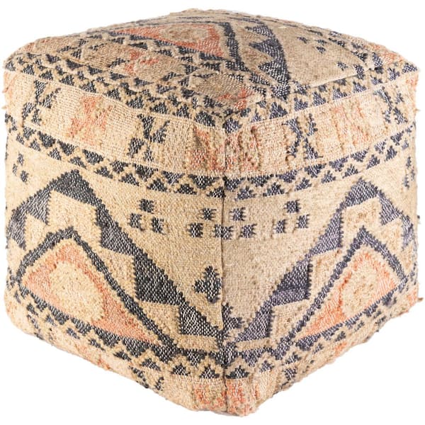 Artistic Weavers Blair Beige Global Jute 18 in. L x 18 in. W x 18 in. H Pouf