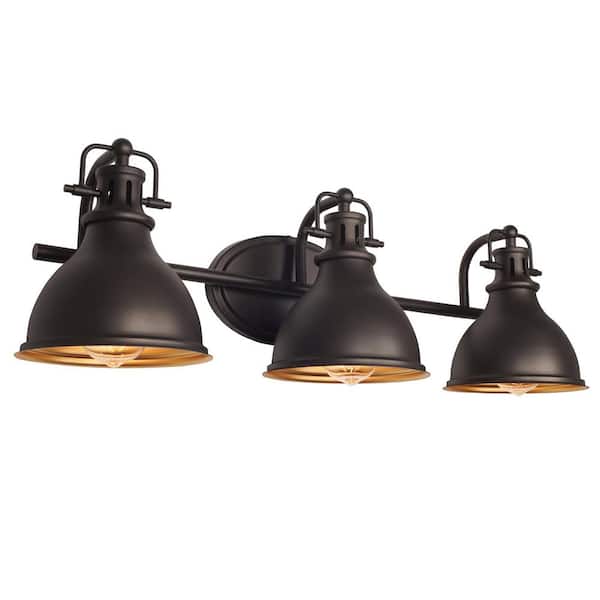 Kira Home Beacon 26.5 in. 3-Lights Oil Rubbed Bronze Traditional Bathroom Vanity Light