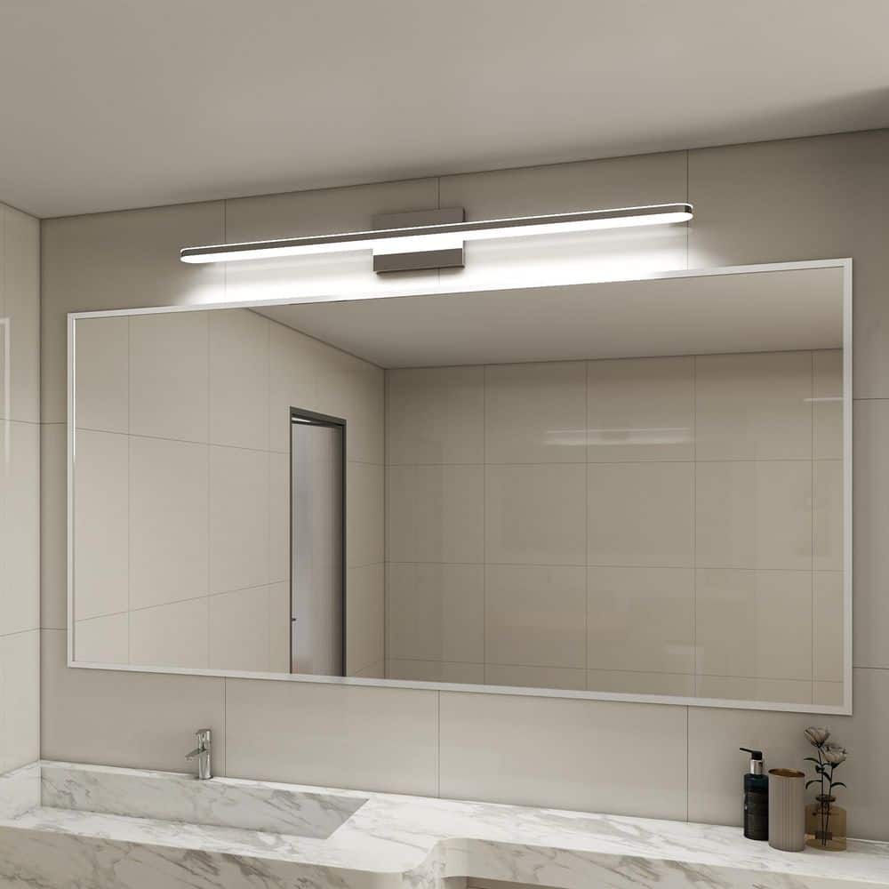Modern 39 in. 1-Light Brushed Nickel LED Bathroom Vanity Light Bar price history on PriceWatchPro