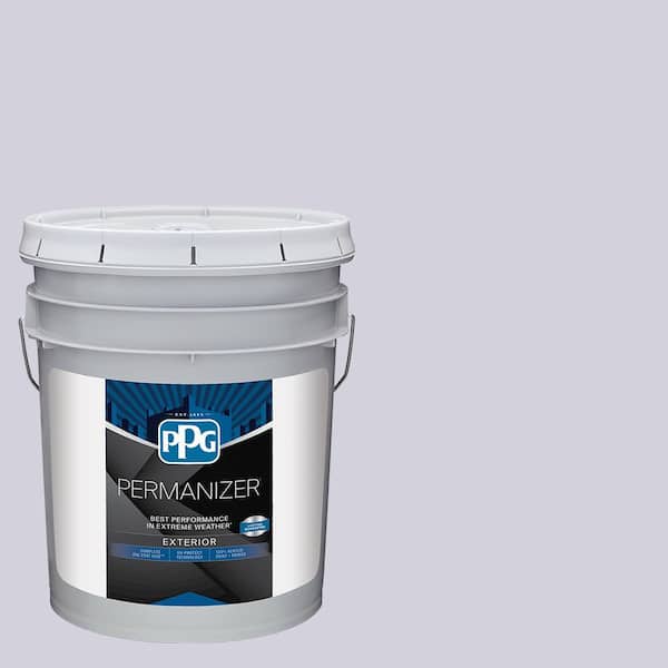 PERMANIZER 5 gal. PPG1173-3 Frosted Lilac Flat Exterior Paint