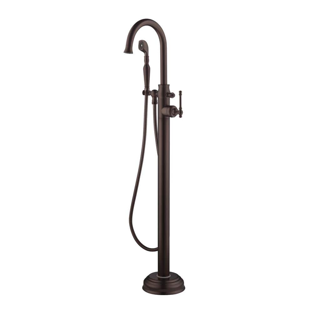 LeBaron Oil Rubbed Bronze Freestanding Tub Faucet with Hand Shower
