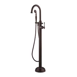 LeBaron Single-Handle Freestanding Tub Faucet with Hand Shower in Oil Rubbed Bronze