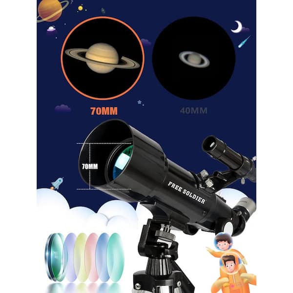 FREE SOLDIER Telescope for outlet Adults Astronomy - 70mm Aperture((120.00+VALUE)BUNDLE