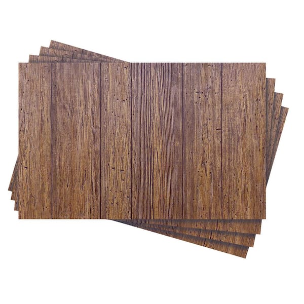 DPI DECORATIVE PANELS INTERNATIONAL 42.67 total sq. ft. 1/4 in. x 32 in. x 48 in. Akita Cedar Wainscot Embossed Hardboard Panel (4-Pack)