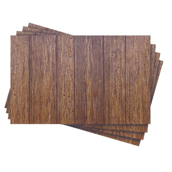 DPI DECORATIVE PANELS INTERNATIONAL 42.67 total sq. ft. 1/4 in. x 32 in. x 48 in. Akita Cedar Wainscot Embossed Hardboard Panel (4-Pack)