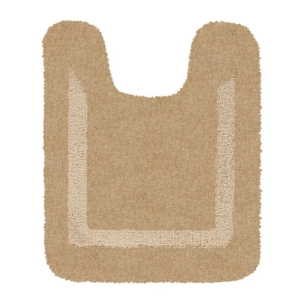Mohawk Home Facet Almond 20 in. x 24 in. Nylon Machine Washable Bath Mat