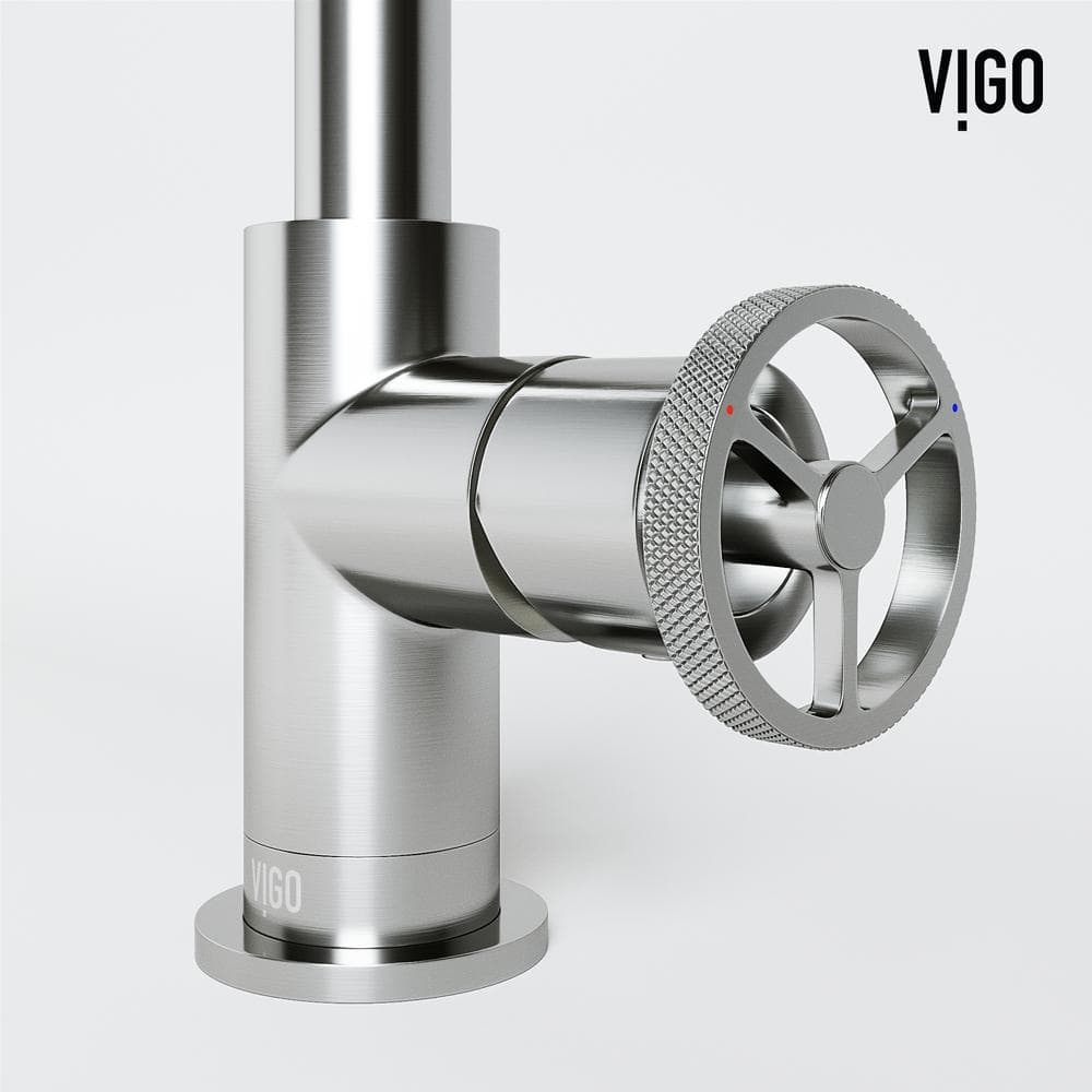 Cass 9" Brushed Nickel Single Handle Bathroom Faucet