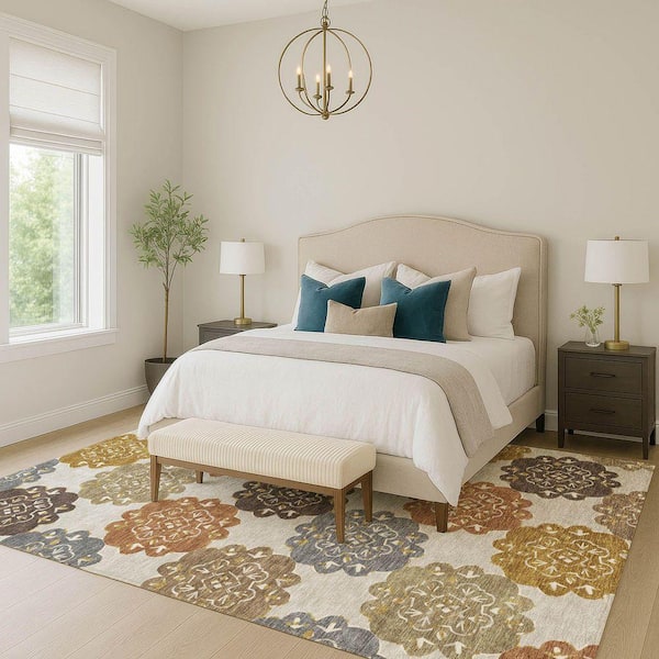 Chantille Machine Washable Indoor/Outdoor Abstract ACN2353 Earth 3 ft. x 4 ft. Area Rug