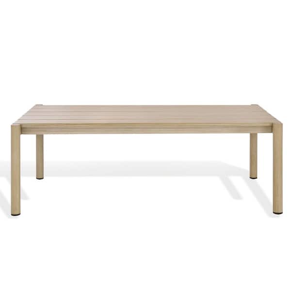 Dorianna Rectangle Sand Metal Outdoor Coffee Table