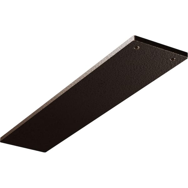 Ekena Millwork 0.25 in. x 3 in. x 14 in. Steel Hammered Dark Bronze Logan Bracket