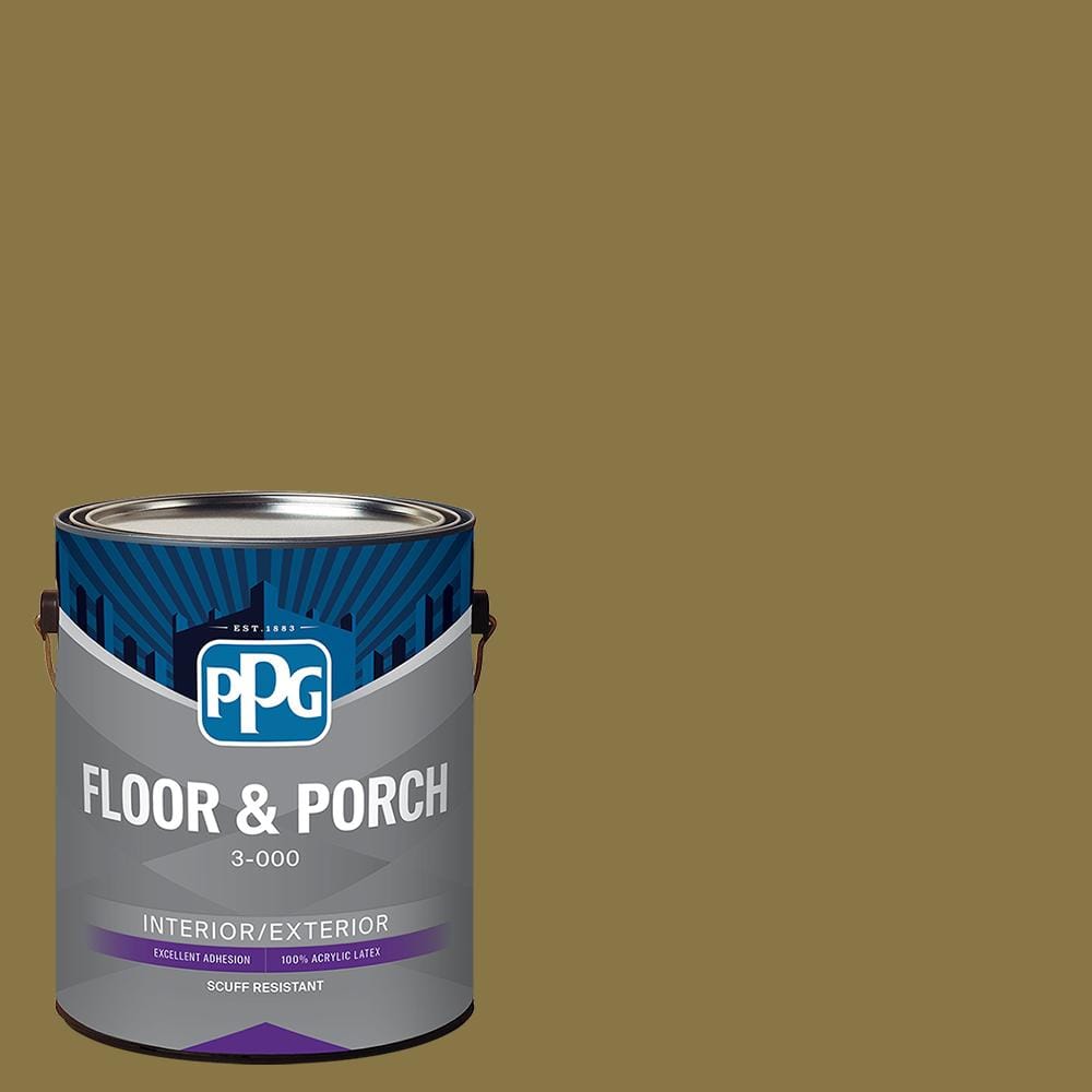 PPG 1 gal. PPG11116 Pickled Okra Satin Interior/Exterior Floor and