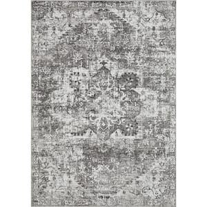 Rhane Alemern Gray 9 ft. 10 in. x 12 ft. 10 in. Oriental Polypropylene Area Rug