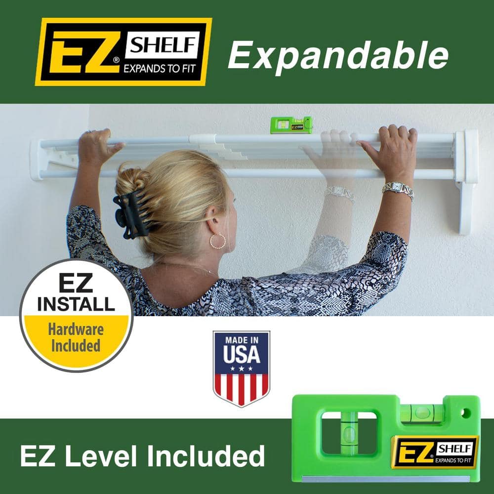 Modular Expandable 75" White Steel Garage Shelf with 250lb Capacity