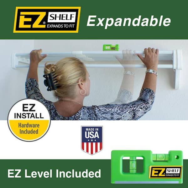 EZ Shelf 40 in. - 75 in. Metal 4-Expandable Garage Shelf in