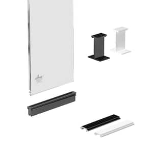 36 in. H x 6 in. W Aluminum Deck Railing Clear Glass Panel Kit for 36 in. high system
