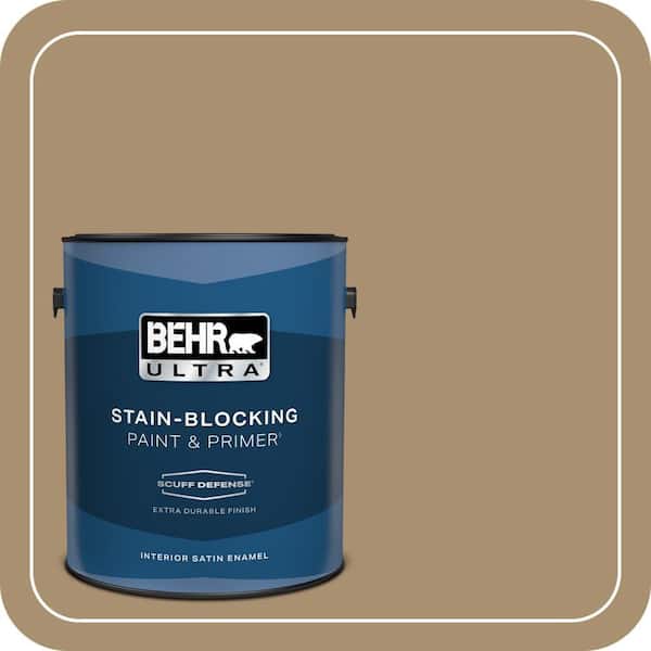 BEHR ULTRA 1 gal. #ECC-51-1 Hiking Trail Extra Durable Satin Enamel Interior Paint & Primer