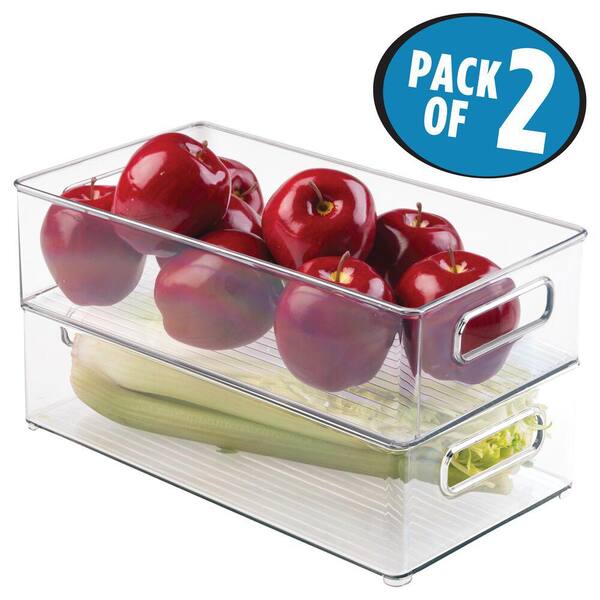 Zulay 4 Pack Clear Refrigerator Organizer Bins - Medium, 4 - Fry's