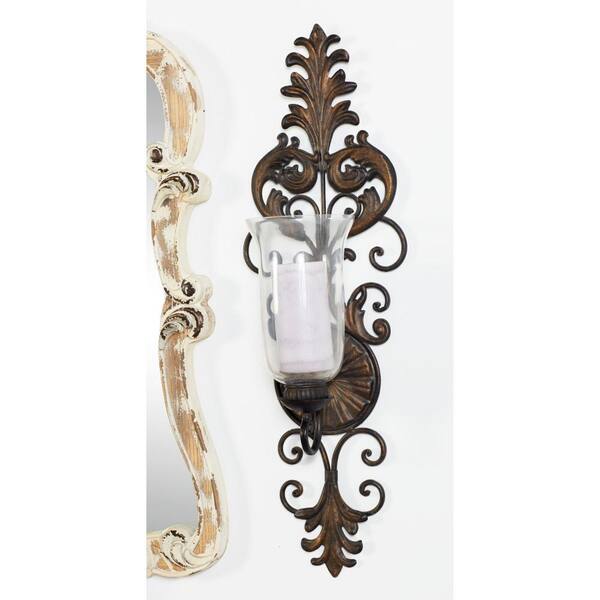 Bronze candle wall deals sconce