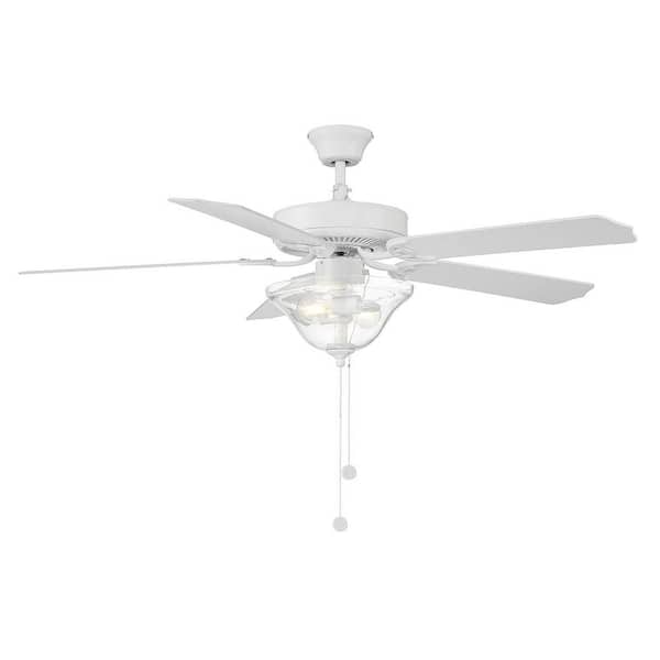 TUXEDO PARK LIGHTING 52 in. Indoor Bisque White Ceiling Fan with Light Kit