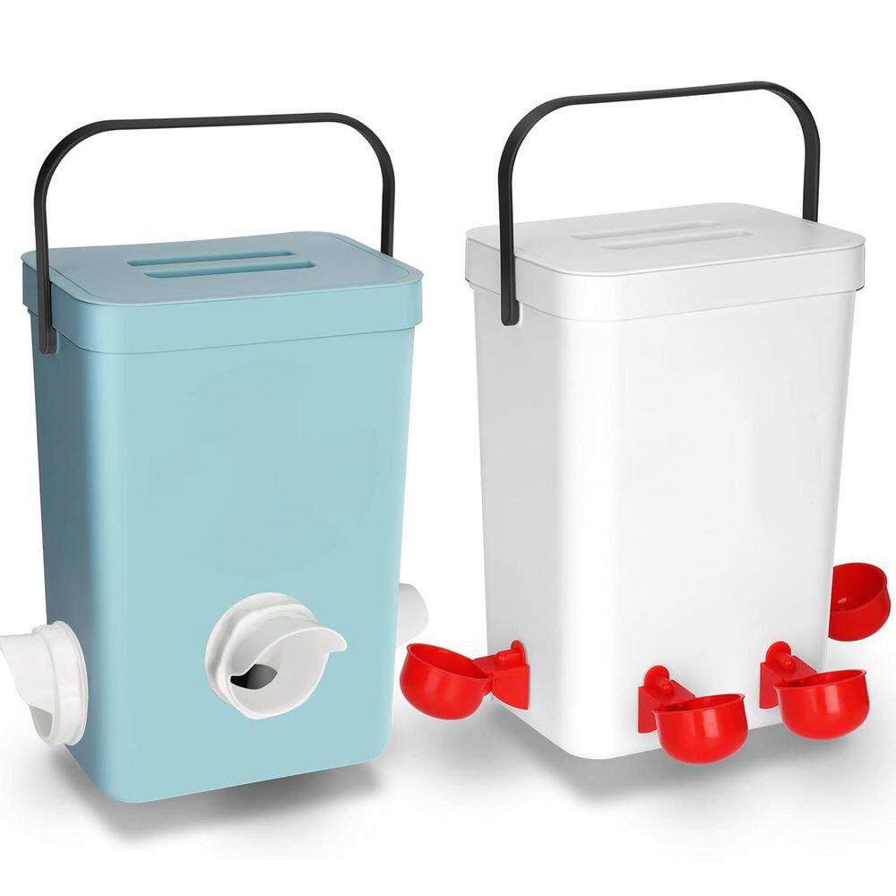 Chicken Feeder Waterer Set 17.6 in. Height 9.61 in Width 7.68in Depth PP Material Poultry Supplies No Waste Eco-Friendly price history on PriceWatchPro