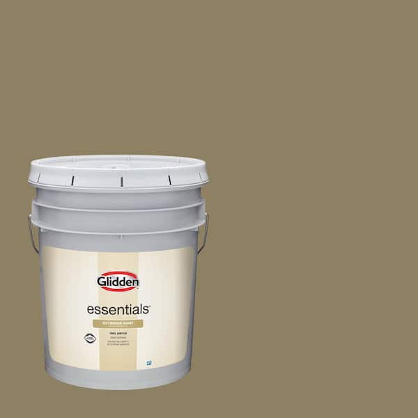 Glidden Essentials 5 gal. PPG1026-6 Bronze Statue Flat Exterior Paint