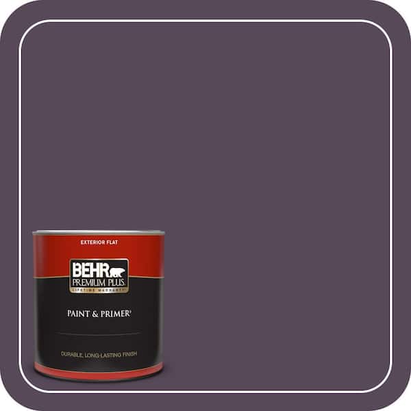 BEHR PREMIUM PLUS 1 qt. #M100-7 Deep Merlot Flat Exterior Paint & Primer