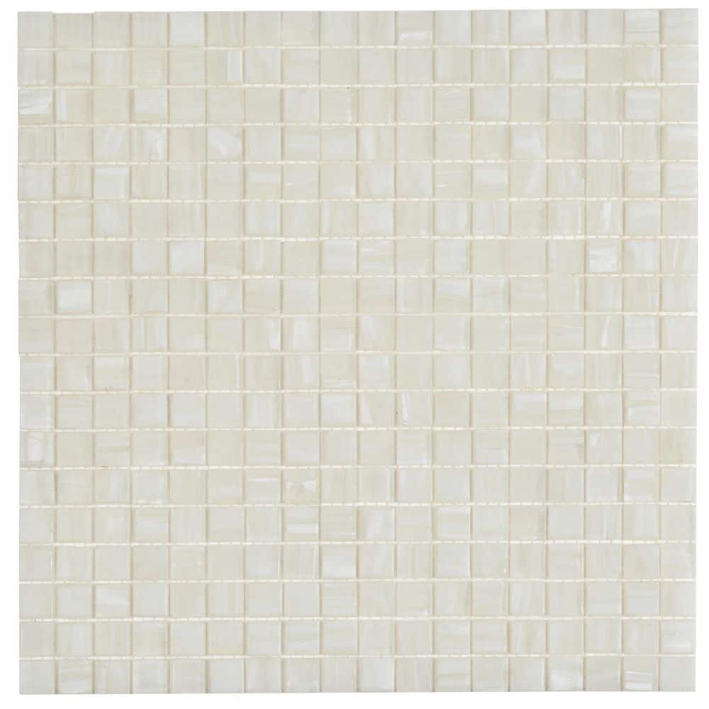 Skosh Glossy White Dove 11.6 in. x 11.6 in. Glass Mosaic Wall and Floor Tile (18.69 sq. ft./case) (20-pack) price history on PriceWatchPro