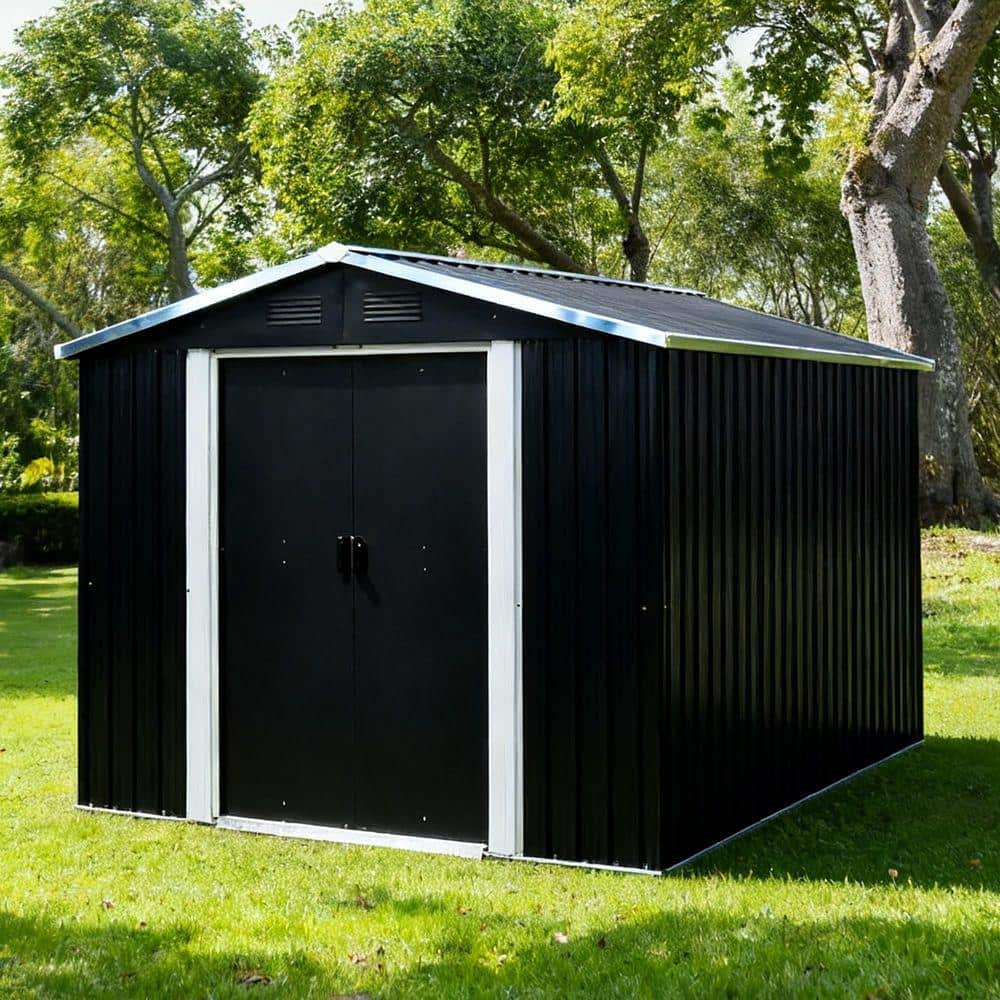 Coporesell 8 ft. x 10 ft. Metal Shed with Double Door (80 sq. ft