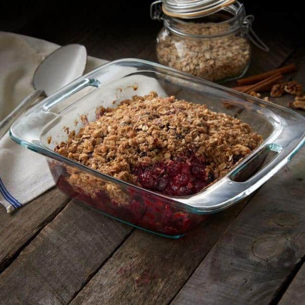 Easy Grab Glass Bakeware Set with Red Lids, 4-Piece