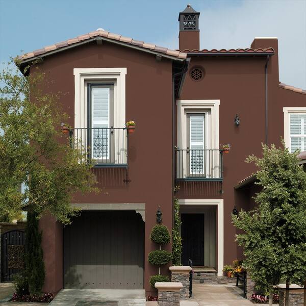 BEHR - 5 gal. #S190-7 Toasted Pecan Flat Interior/Exterior Masonry, Stucco and Brick Paint
