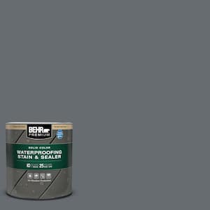 1 qt. #770F-5 Dark Ash Solid Color Waterproofing Exterior Wood Stain and Sealer