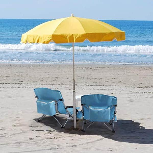 low beach chair with shade