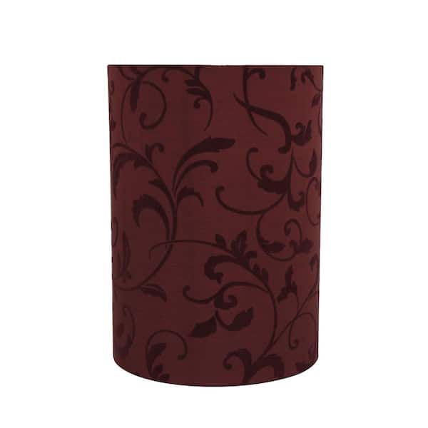 Aspen Creative Corporation 8 in. x 11 in. Red Drum/Cylinder Lamp Shade