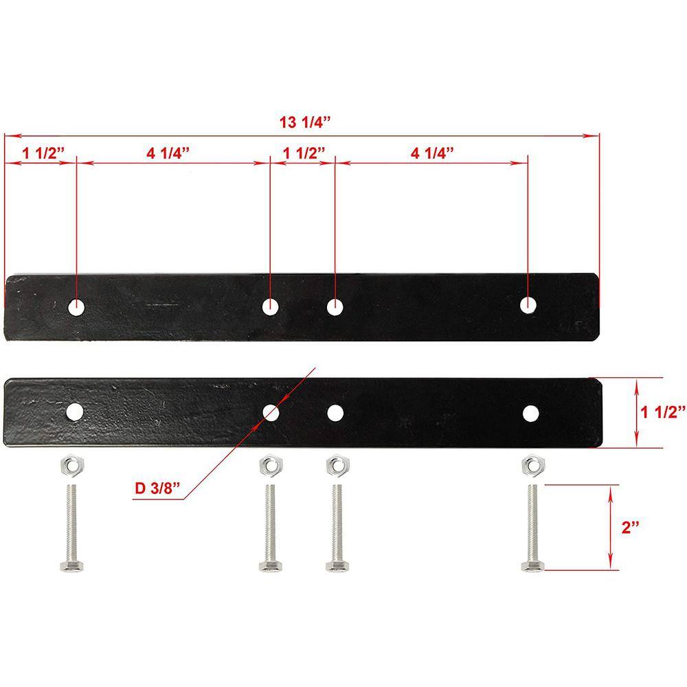 Black Galvanized Steel Universal Gate Attaching Bracket