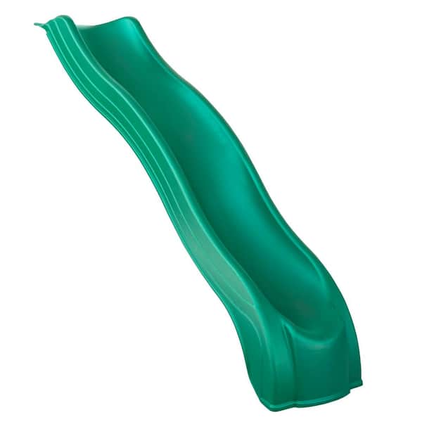 Green 8 ft. Alpine Wave Playground Slide for 4 ft Play Decks