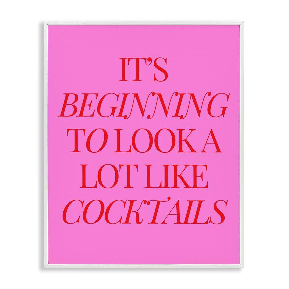 Beginning to Look Like Cocktails by House of Lulu White Framed Food Giclee Art Print 14 in. x 11 in. price history on PriceWatchPro