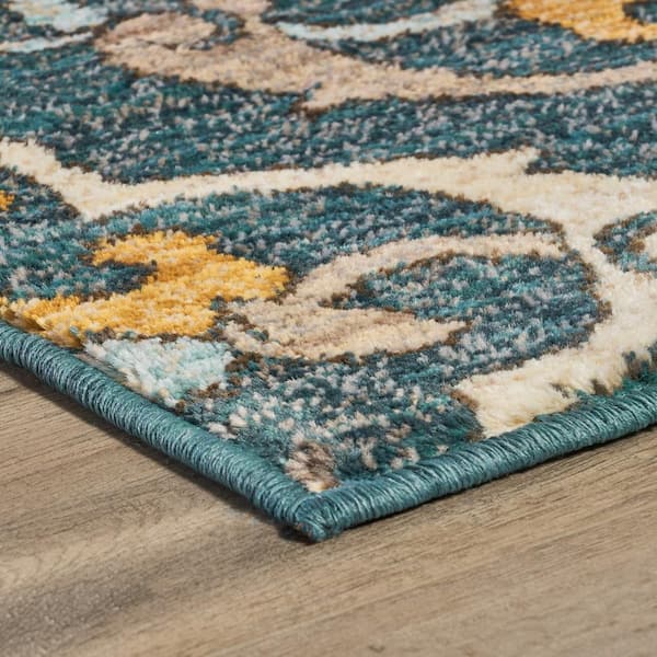 Hayne Multi-Colored 8 ft. x 11 ft. Ornate Lattice Indoor Area Rug