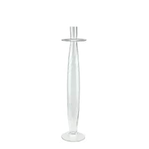 20 in. Glass Swirled Taper Candle Holder