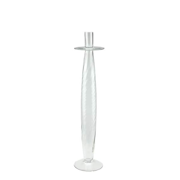 Northlight 20 in. Glass Swirled Taper Candle Holder