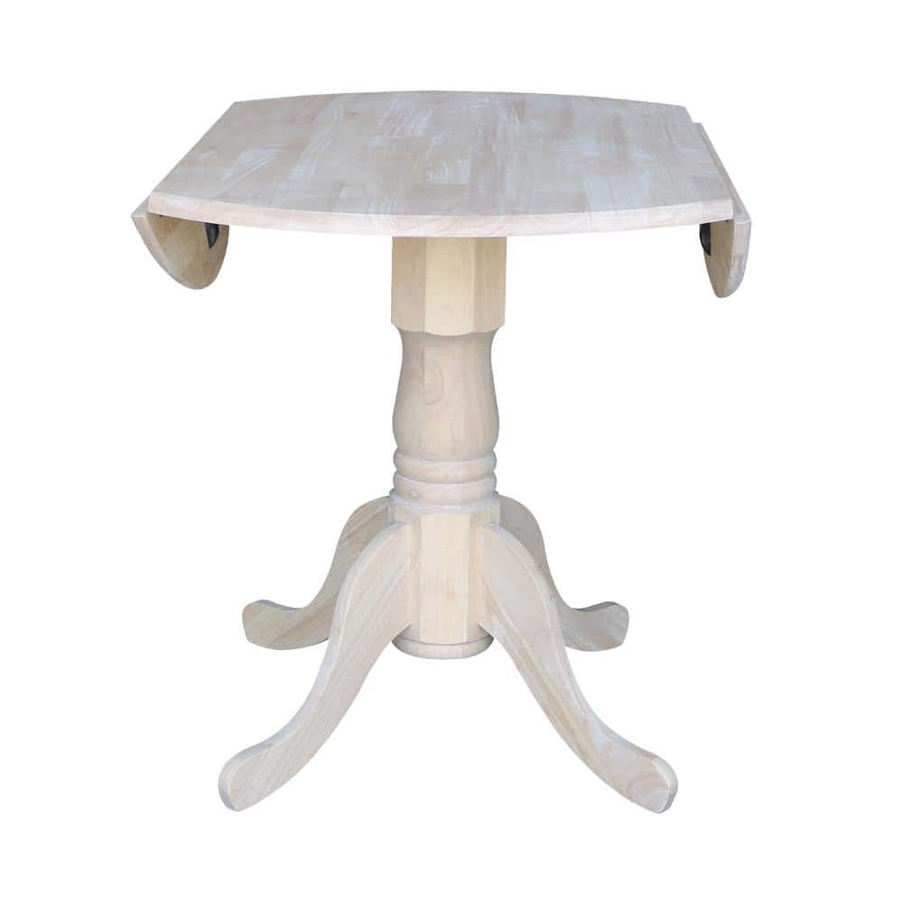 Elegant French Country 36" Round Extendable Wood Dining Table