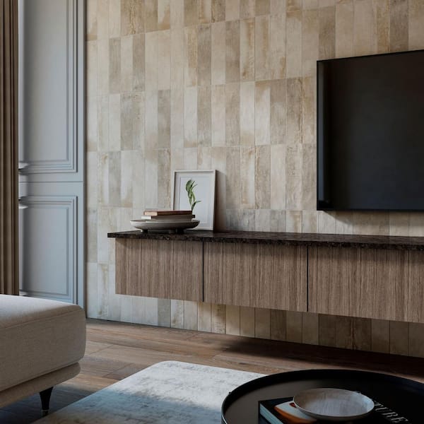 CRUZ BAY STUDIO Arcadian 3 in. x 12 in. Desert Sands Matte Glazed