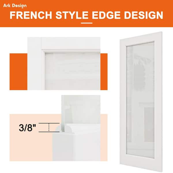 60 in. x 96 in. 1-Lite Frosted Glass Universal Primed Solid Core Glass Double Prehung French Door+ Quick Assemble Jamb