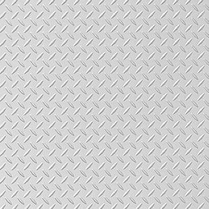 Diamond Plate Gloss White Paintable 4 ft. x 8 ft. Faux Tin Glue-Up Wainscoting Panels (3-Pack) (96 sq. ft./Case)