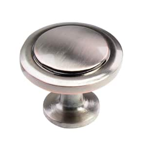 1-1/4 in. Satin Nickel Round Cabinet Knob (10-Pack)